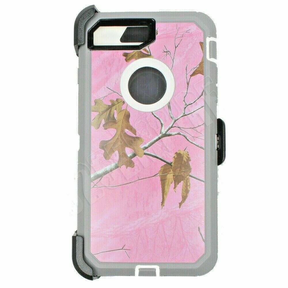 Premium Camo Heavy Duty Case with Clip for iPHONE 8 / 7 / 6S / 6 (Tree Pink)